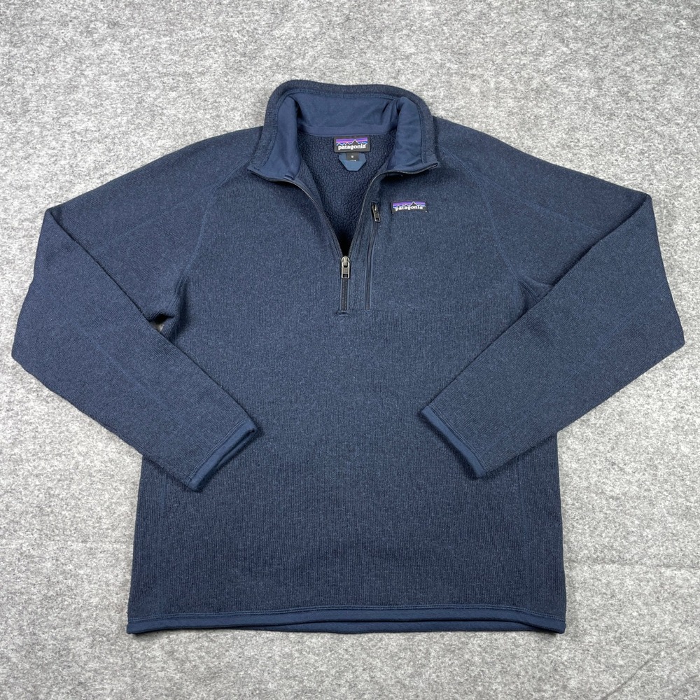 Patagonia Better Sweater Mens Medium Navy Blue 1/4 Zip Fleece Pullover Outdoor